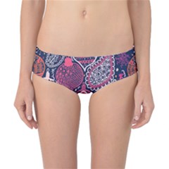Colorful Bohemian Purple Leaves Classic Bikini Bottoms by Brittlevirginclothing