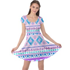 Tribal Pastel Hipster  Cap Sleeve Dresses by Brittlevirginclothing