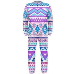 Tribal Pastel Hipster  Onepiece Jumpsuit (men)  by Brittlevirginclothing