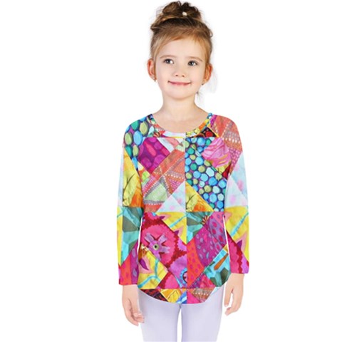 Colorful Hipster Classy Kids  Long Sleeve Tee by Brittlevirginclothing