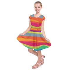 Melting Paint Kids  Short Sleeve Dress by Brittlevirginclothing