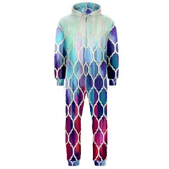 Purple Moroccan Mosaic Hooded Jumpsuit (men)  by Brittlevirginclothing