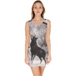 Stag Deer Forest Winter Christmas Sleeveless Bodycon Dress