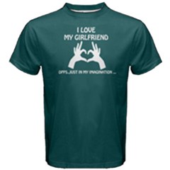 Green I Love My Girl Imagination  Men s Cotton Tee by FunnySaying