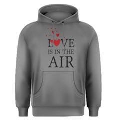 Grey Love Is In The Air  Men s Pullover Hoodie by FunnySaying