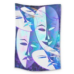 Abstract Mask Artwork Digital Art Large Tapestry by Nexatart