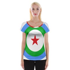 Roundel Of Djibouti Air Force  Women s Cap Sleeve Top by abbeyz71