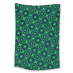 Plaid Green Light Large Tapestry