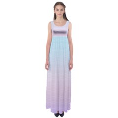 Simple Circle Dot Purple Blue Empire Waist Maxi Dress