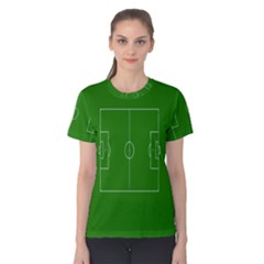 Soccer Field Football Sport Green Women s Cotton Tee