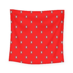 Simple Red Star Light Flower Floral Square Tapestry (small)