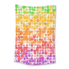 Spots Paint Color Green Yellow Pink Purple Small Tapestry