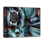 Light Color Floral Grey Deluxe Canvas 20  x 16  