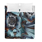 Light Color Floral Grey Duvet Cover Double Side (Full/ Double Size)