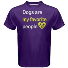 Dogs Are My Favorite People - Men s Cotton Tee by FunnySaying
