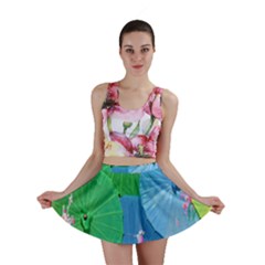 Chinese Umbrellas Screens Colorful Mini Skirt by Nexatart
