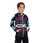  I Love You My Valentine / Our Two Hearts Pattern (black) Wind Breaker (Kids)