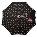 My Heart Points To Yours / Pink and Blue Cupid s Arrows (black) Straight Umbrellas View1