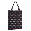 My Heart Points To Yours / Pink and Blue Cupid s Arrows (black) Classic Tote Bag View2