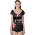 My Heart Points To Yours / Pink and Blue Cupid s Arrows (black) Boyleg Leotard  View1