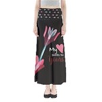My Heart Points To Yours / Pink and Blue Cupid s Arrows (black) Maxi Skirts