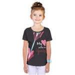 My Heart Points To Yours / Pink and Blue Cupid s Arrows (black) Kids  One Piece Tee