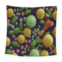 Colorized Pollen Macro View Square Tapestry (large) by Nexatart