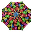 Colourful Snowflake Wallpaper Pattern Straight Umbrellas View1