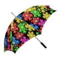 Colourful Snowflake Wallpaper Pattern Straight Umbrellas View2