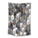 Cube Design Background Modern Small Tapestry View1