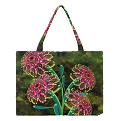 Flowers Abstract Decoration Medium Tote Bag by Nexatart