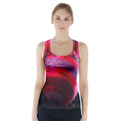 Glass Ball Decorated Beautiful Red Racer Back Sports Top by Nexatart