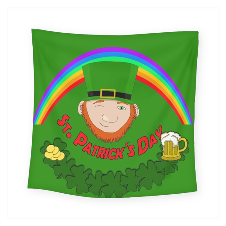 St. Patrick s day Square Tapestry (Small)