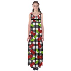 Cherry Kingdom  Empire Waist Maxi Dress by Valentinaart