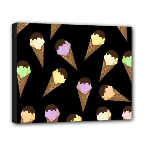 Ice Cream Cute Pattern Deluxe Canvas 20  X 16   by Valentinaart