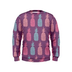 Pineapple Pattern  Kids  Sweatshirt by Nexatart