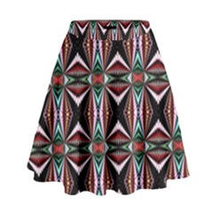 Plot Texture Background Stamping High Waist Skirt by Nexatart