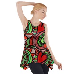 Seamless Tile Background Abstract Side Drop Tank Tunic by Nexatart