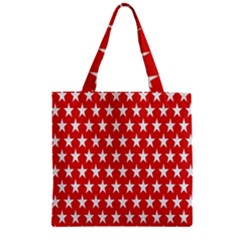 Star Christmas Advent Structure Zipper Grocery Tote Bag by Nexatart