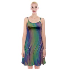 Texture Abstract Background Spaghetti Strap Velvet Dress by Nexatart