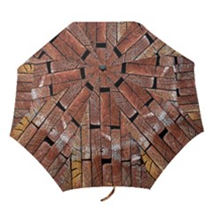 Wood Logs Wooden Background Folding Umbrellas