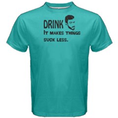 Green Drink Makes Things Suck Less  Men s Cotton Tee by FunnySaying