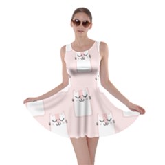 Pattern Cat Pink Cute Sweet Fur Skater Dress by Amaryn4rt