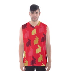 Hare Easter Pattern Animals Men s Basketball Tank Top by Amaryn4rt