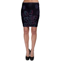 Easter Bunny Hare Rabbit Animal Bodycon Skirt by Amaryn4rt