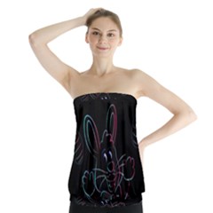 Easter Bunny Hare Rabbit Animal Strapless Top by Amaryn4rt