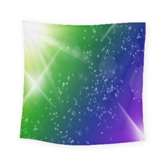 Shiny Sparkles Star Space Purple Blue Green Square Tapestry (small) by Alisyart