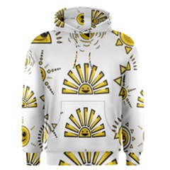 Sun Expression Smile Face Yellow Men s Pullover Hoodie