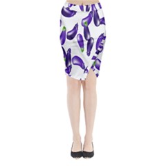 Vegetables Eggplant Purple Midi Wrap Pencil Skirt by Alisyart
