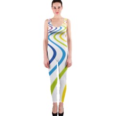 Wave Rainbow Onepiece Catsuit by Alisyart